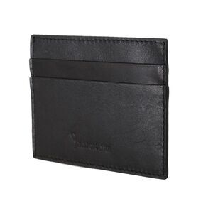Billionaire Italian Couture Leather Card Holder Black Men Black Wallets